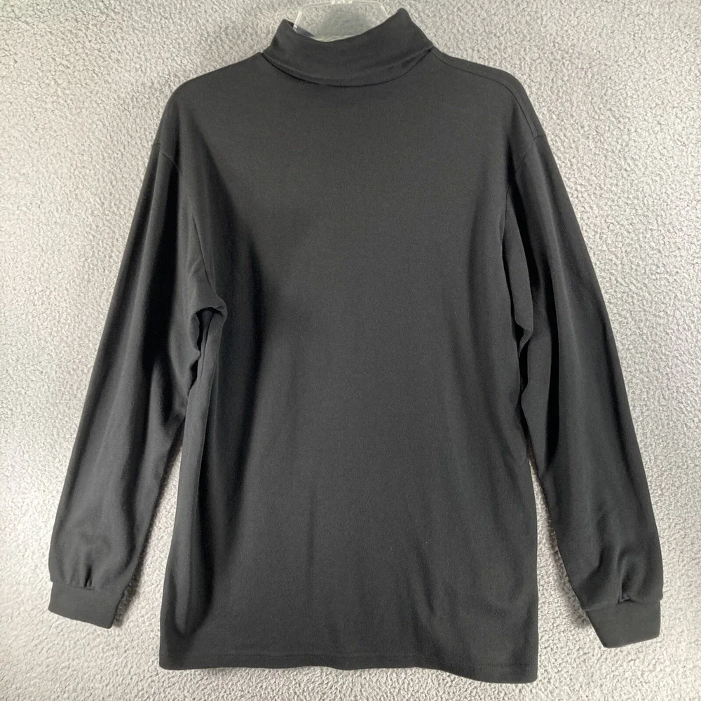 Chrysler Turtleneck Shirt‎ Adult Large Black 100% Combed Cotton Made in USA